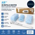 Air U+ 20 Refills Duster Flash Dust Magnet Long Handle 183cm Microfiber