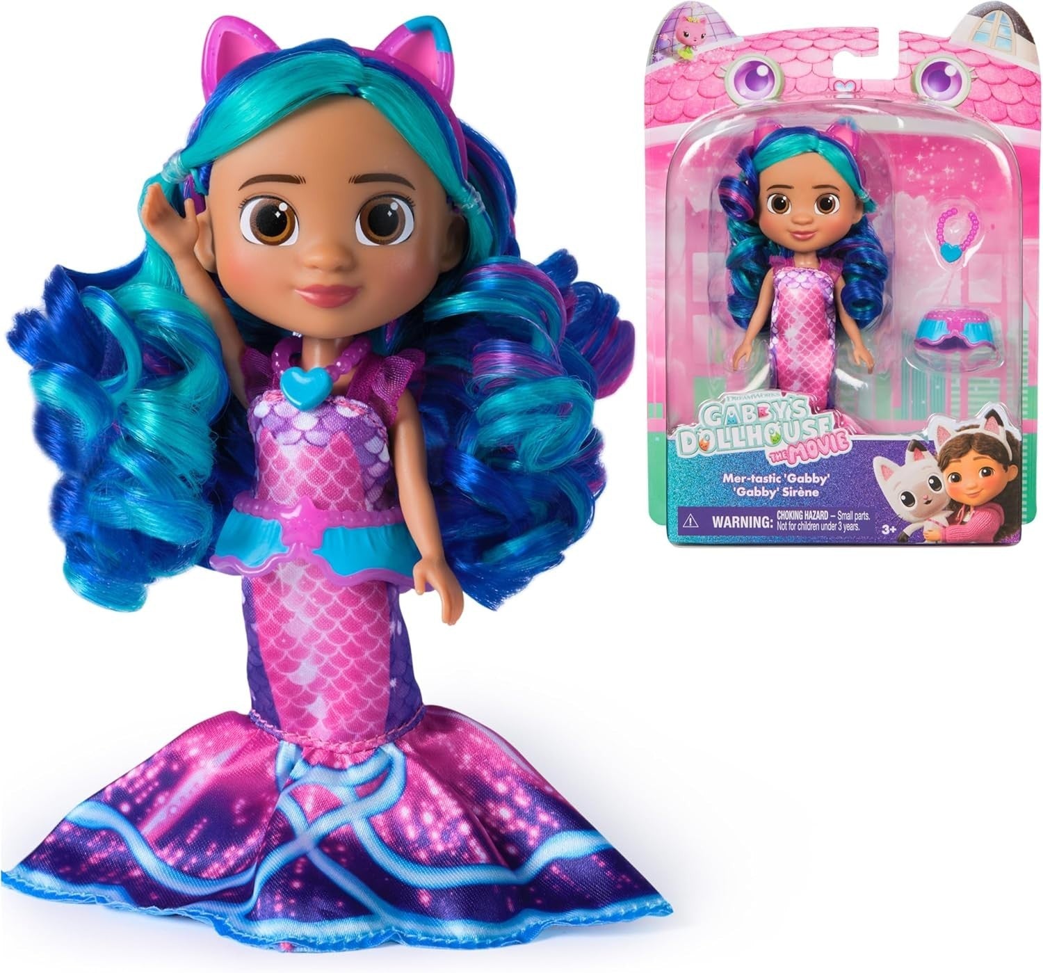 Gabbys Dollhouse The Movie Mer Tastic Mermaid Style Outfit Themed Doll 3+ New