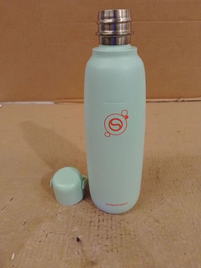 SodaStream Fizz Go Cool Stainless Steel Carbonated Water Bottle 0.9L Mint Green