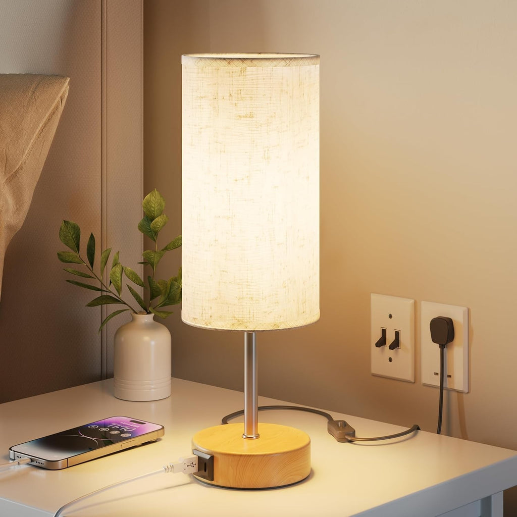 Upxbnor Bedside Table Lamp Bedroom Living Room Study Room Office 1.5m Cable New