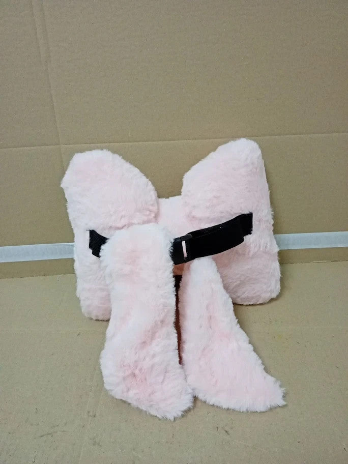 QhgPnt Bow Pillow Pink Cushion Bedroom Fluffy Accessories Aesthetic 27x21cm New