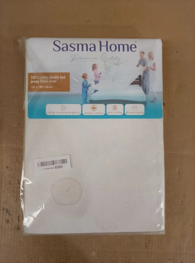 Sasma Home 100% Jersey Cotton Extra Deep Fitted Easy Care Hypoallergenic Double