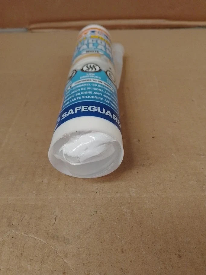 Dryzone Silicone Sealant White Anti Mould Waterproof Premium Sanitary Grade