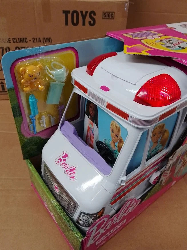 Barbie HKT79 Ambulance Toy Hospital Playset Emergency Vehicle Accessories New