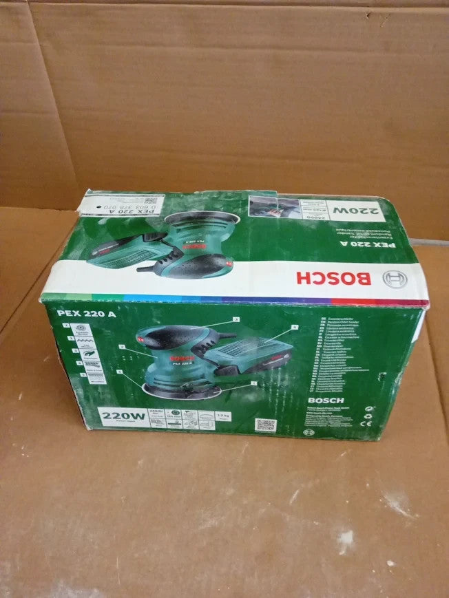 Bosch Random Orbit Sander PEX 220 A 220W In Carton Packaging 28.5x15.4x18cm