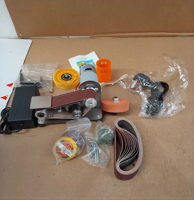 Electric Mini Belt Sander Bench Grinder Polishing Machine Wood Metal DIY Design