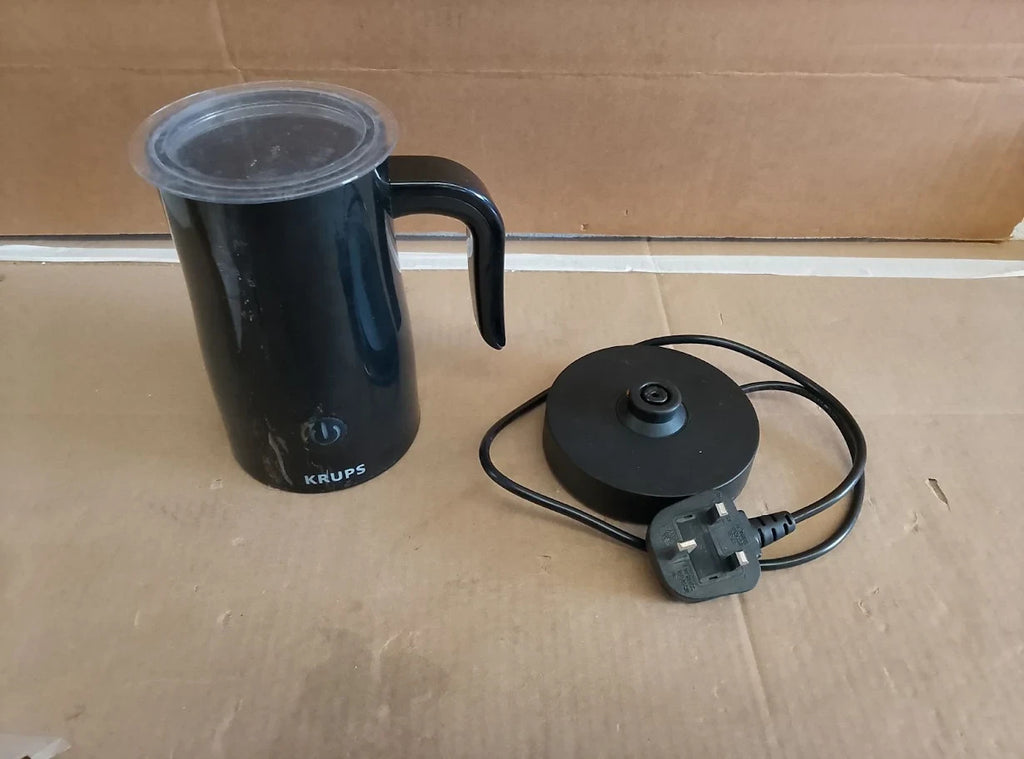 Krups Electric Milk Frother One Touch Control Hot Cold Foam Non Stick 15x20.5cm