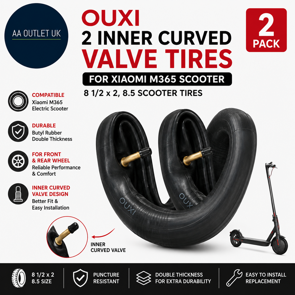OUXI 2 Inner Curved Valve Tires Xiaomi M365 Scooter 8 1/2x2 8.5 Tyre