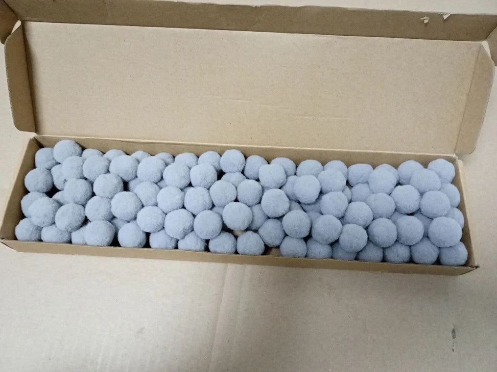Sourcing Map Pom Felt Balls Felting Fabric 2cm 20mm Light Gray Home Crafts New