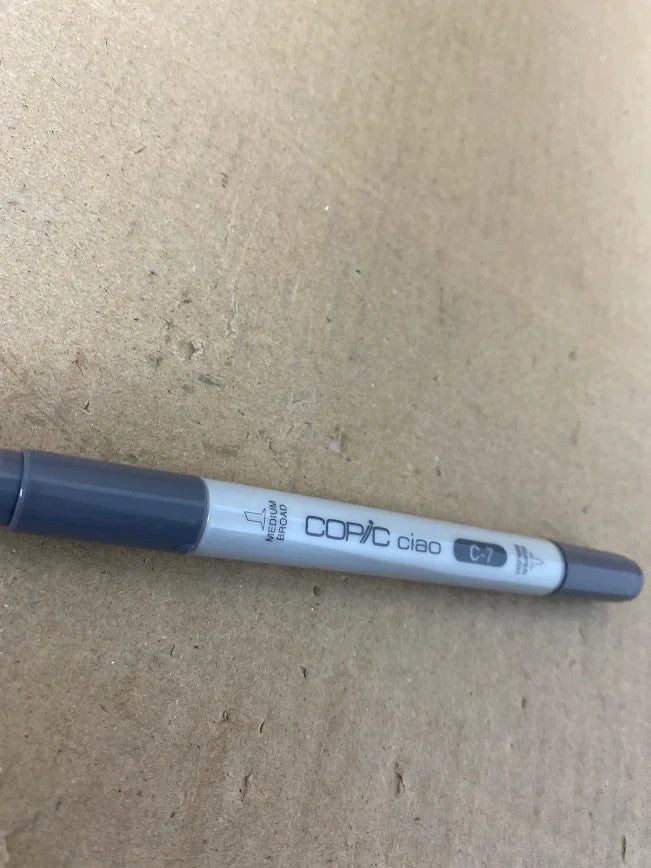 Copic Ciao Coloured Marker Pen C-7 Cool Gray No.7 Art Crafts Colouring New