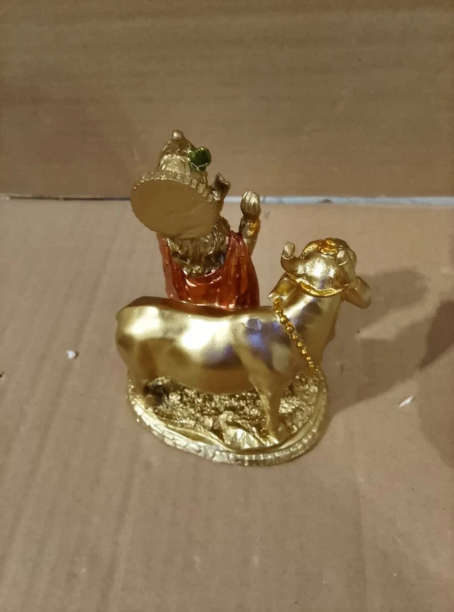 Alikiki Hindu God Krishna Statue 5.3in Youth Krishna Idol The Holy Cow