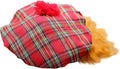 Red Tartan Scots Hat Ginger Hair 1pc Classic Design Perfect Parties New