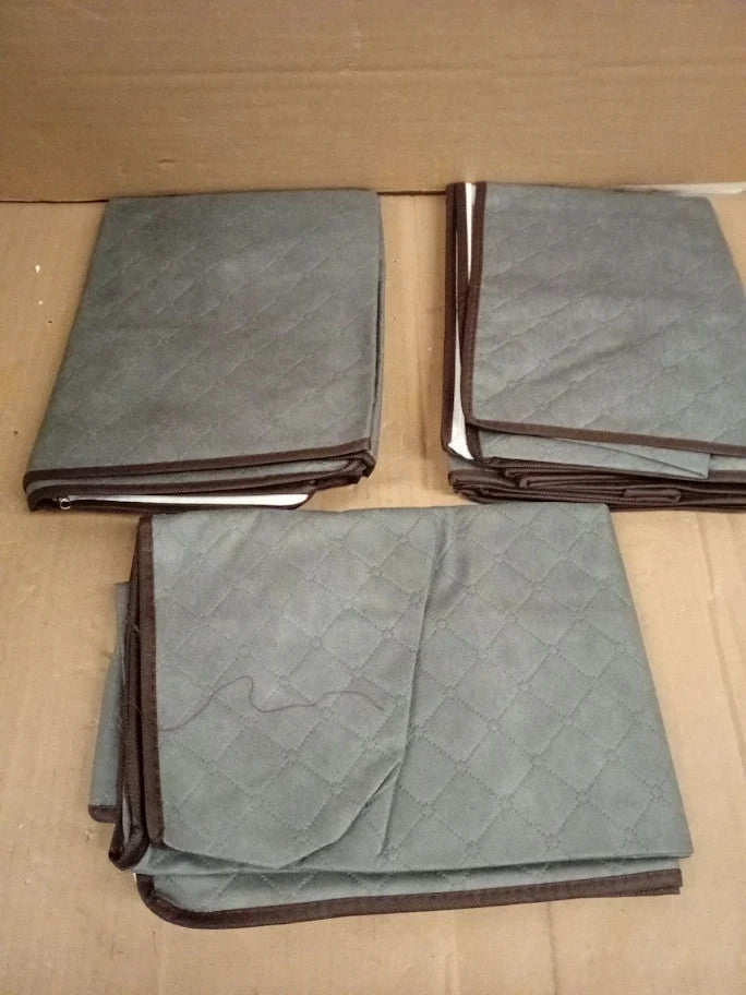 Delka 90L Storage Bags With Lids Handle Large Boxes Clear Window Grey New