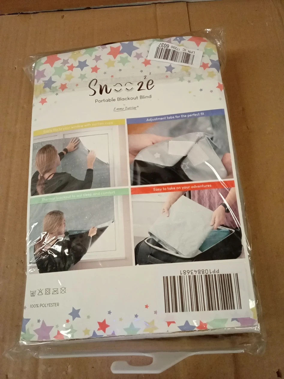 Snooze PortaBlind Portable Kids Baby Blackout Curtain Blind Grey 130x180.05cm