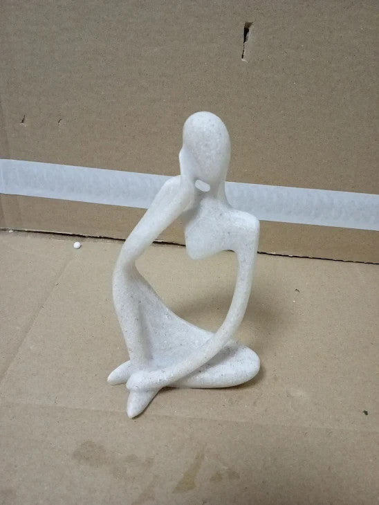 1pc Elegant Resin Thinker Statue Figurine Home Office Decor Abstract New