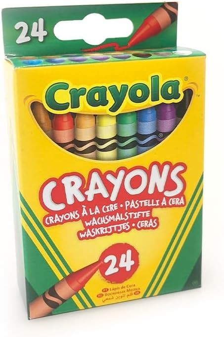 Crayola Crayons 24 Pieces Bright Strong Colours Kids Colouring Art Supplies New
