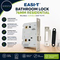 EASI T BATHROOM LOCK 76MM RESIDENTIAL Carlisle Brass 15x2.2 x3.6cm 1 Pack
