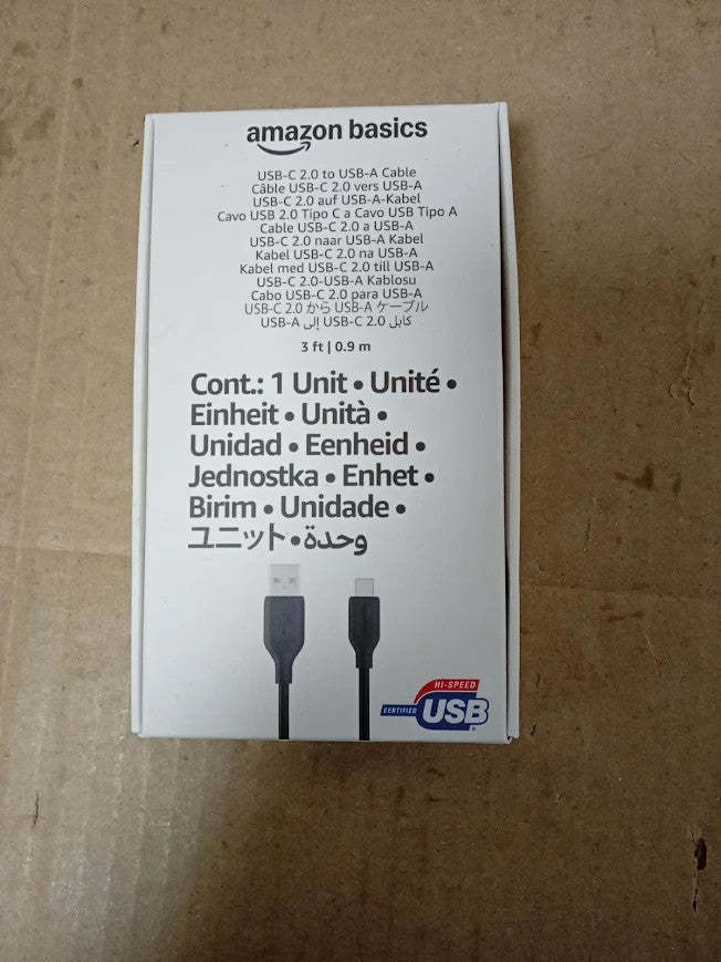 Amazon Basics USB C To USB A 2.0 Fast Charger Cable 480Mbps Speed New