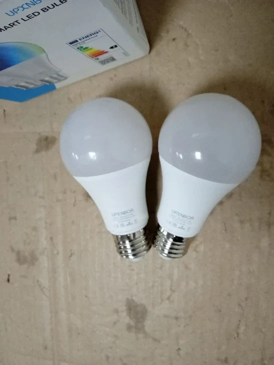 Upxnbor E27 Smart Bulb Alexa Light Screw Bulb A19 WiFi Smart 9W Dimmable New