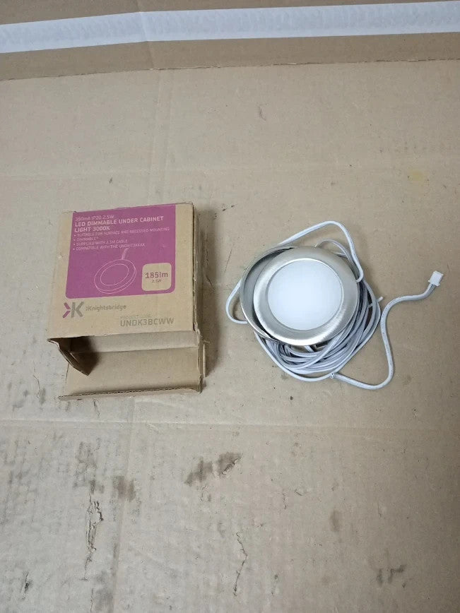 Knightsbridge Single Warm White LED Dimmable Under Cabinet Light UNDK3BCWW New