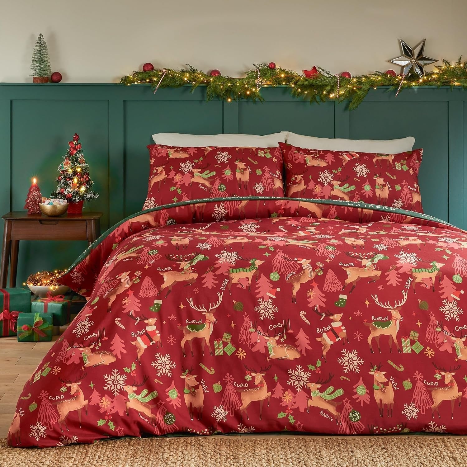 Furn Duvet Day Sleigh Team Duvet Cover Set Ultra Soft Touch Reversible New