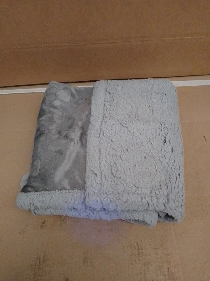 Pettom Waterproof Dog Blanket Sherpa Fleece Washable 100x70cm Paw Print New