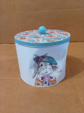Mikasa Tipperleyhill Round Biscuit Tin Illustrated Rabbit Design Decorative