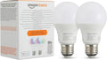 Amazon Basics Smart Multicolor LED Light Bulb E27 Base 8W Alexa Only 2 Pack New