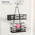 Swtymiki Shower Caddy Hanging Organiser 2 Tier No Drill 27.7x11.5x53cm New
