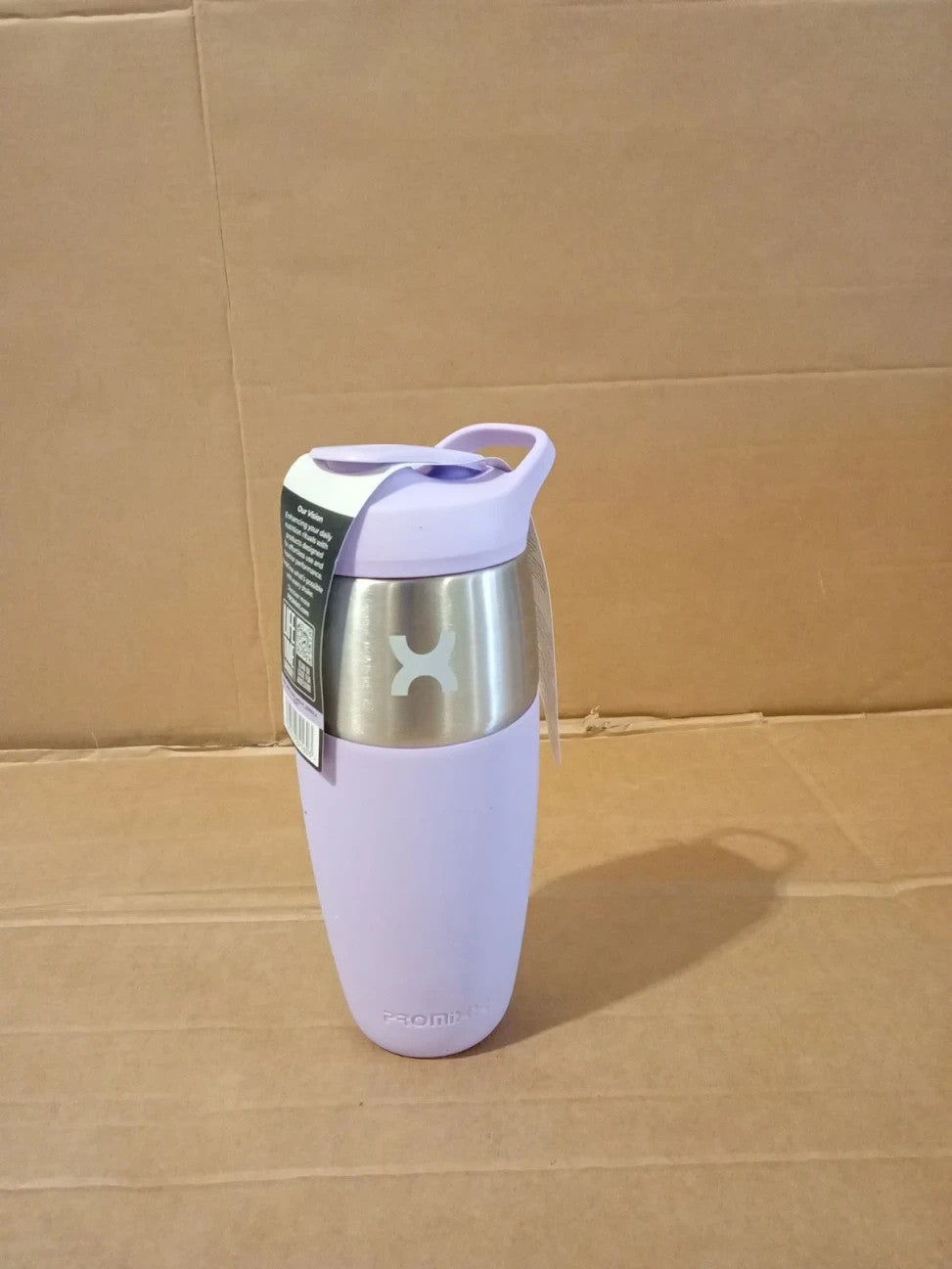 PROMIXX Pursuit Stainless Steel Shaker 950ml Metal Protein Lilac BPA Free New