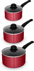 Swan Townhouse 3 Piece Saucepan Set 16x18x20cm Saucepans Non Stick Ceramic New