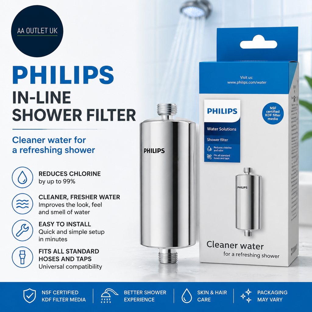 Philips Water In Line Shower Filter Reduces Chlorine 99% Easy To Instal