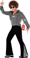 Morph 70s Disco Costume Mens Fancy Dress Outfit Halloween Party Design Large New