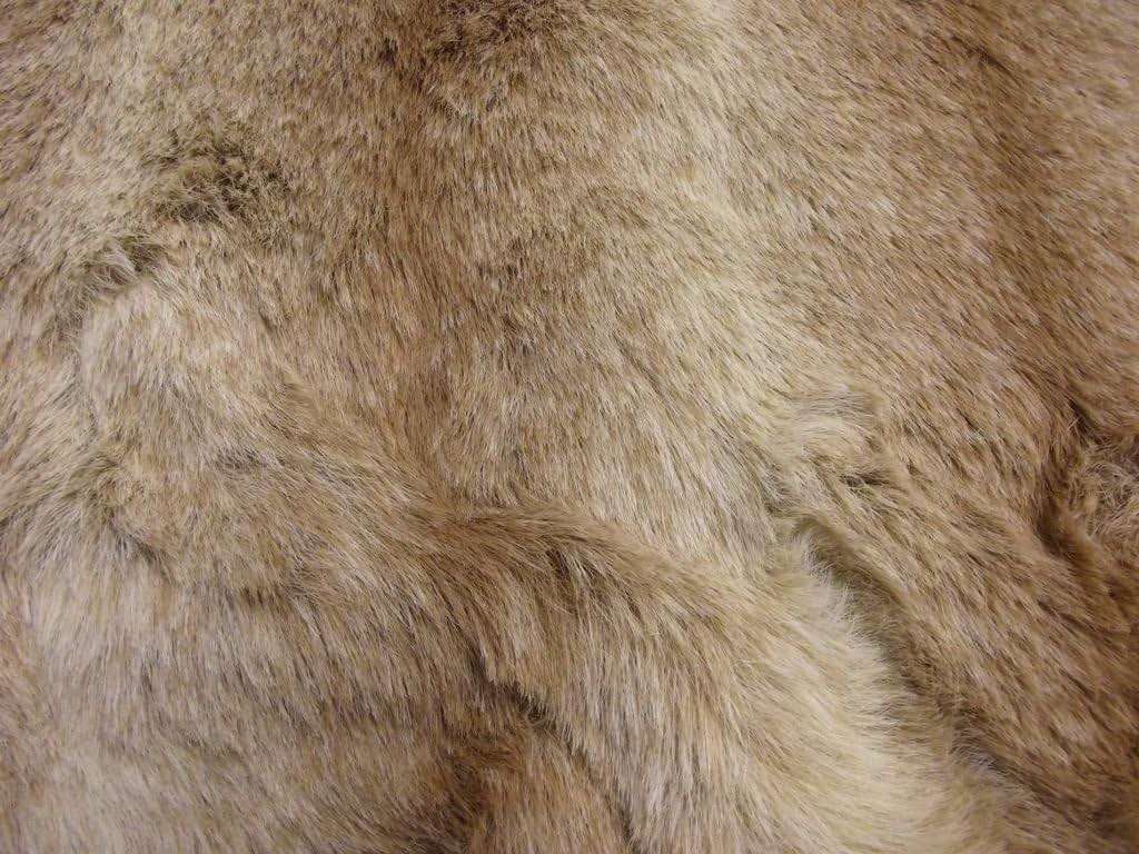 Luxury Animal Faux Fur Fabric Material Brown Ombre 1Mtr 150x100cm Acrylic New
