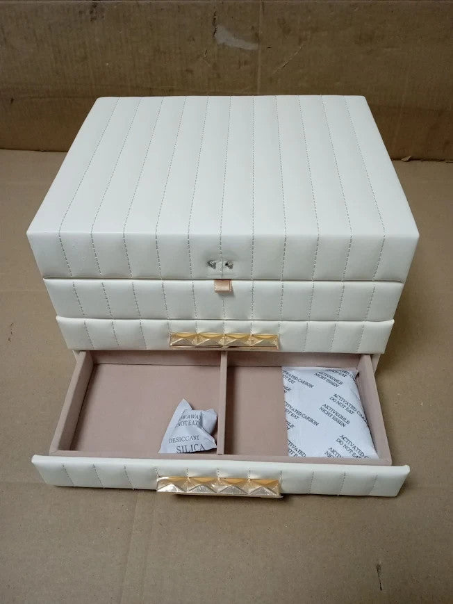 Sonmics Home Anah Collection 3 Tier Jewellery Box Mirror Organiser JBC183W01