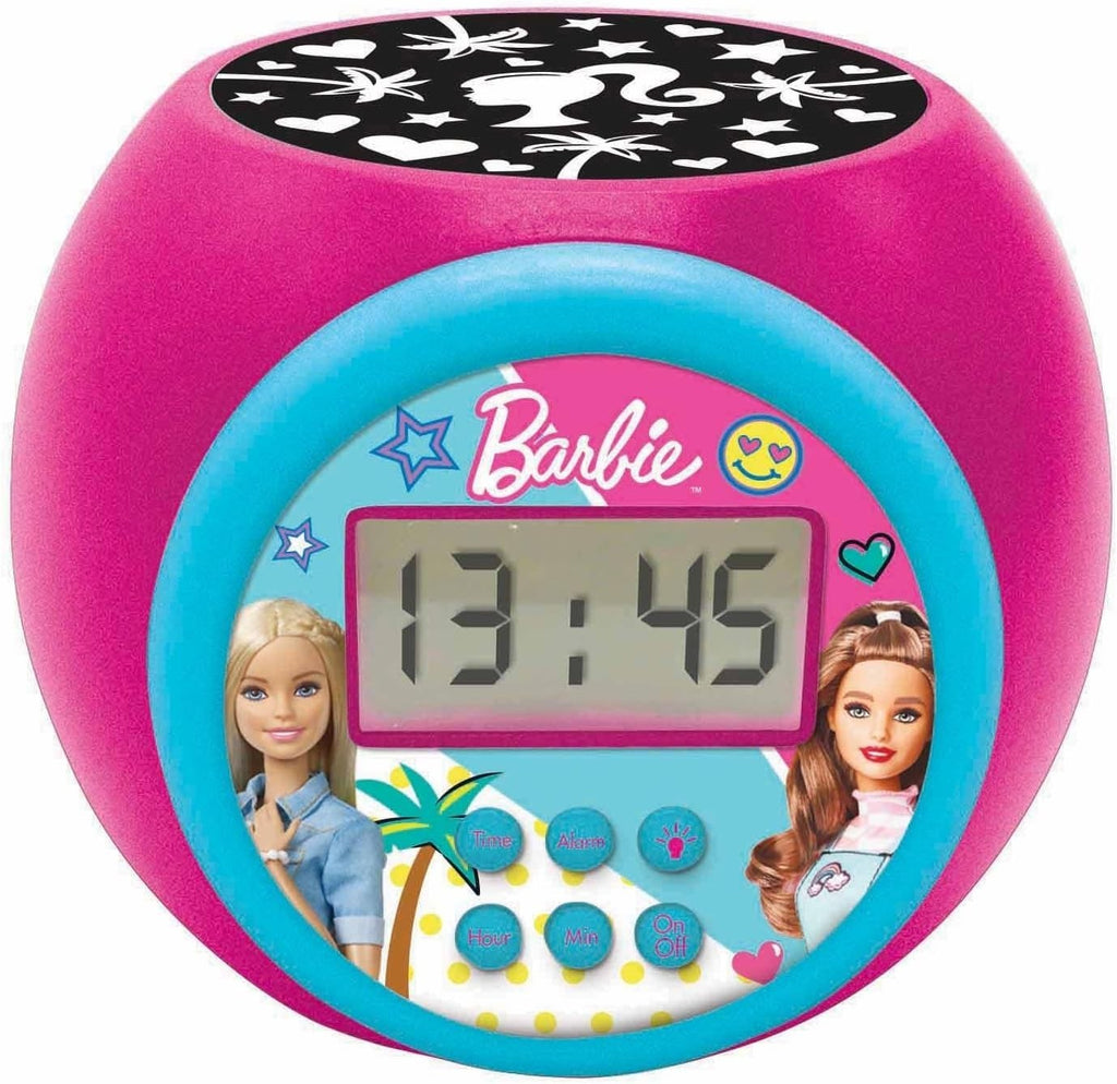 Lexibook Barbie Projector Alarm Clock Snooze Function Battery Operated New