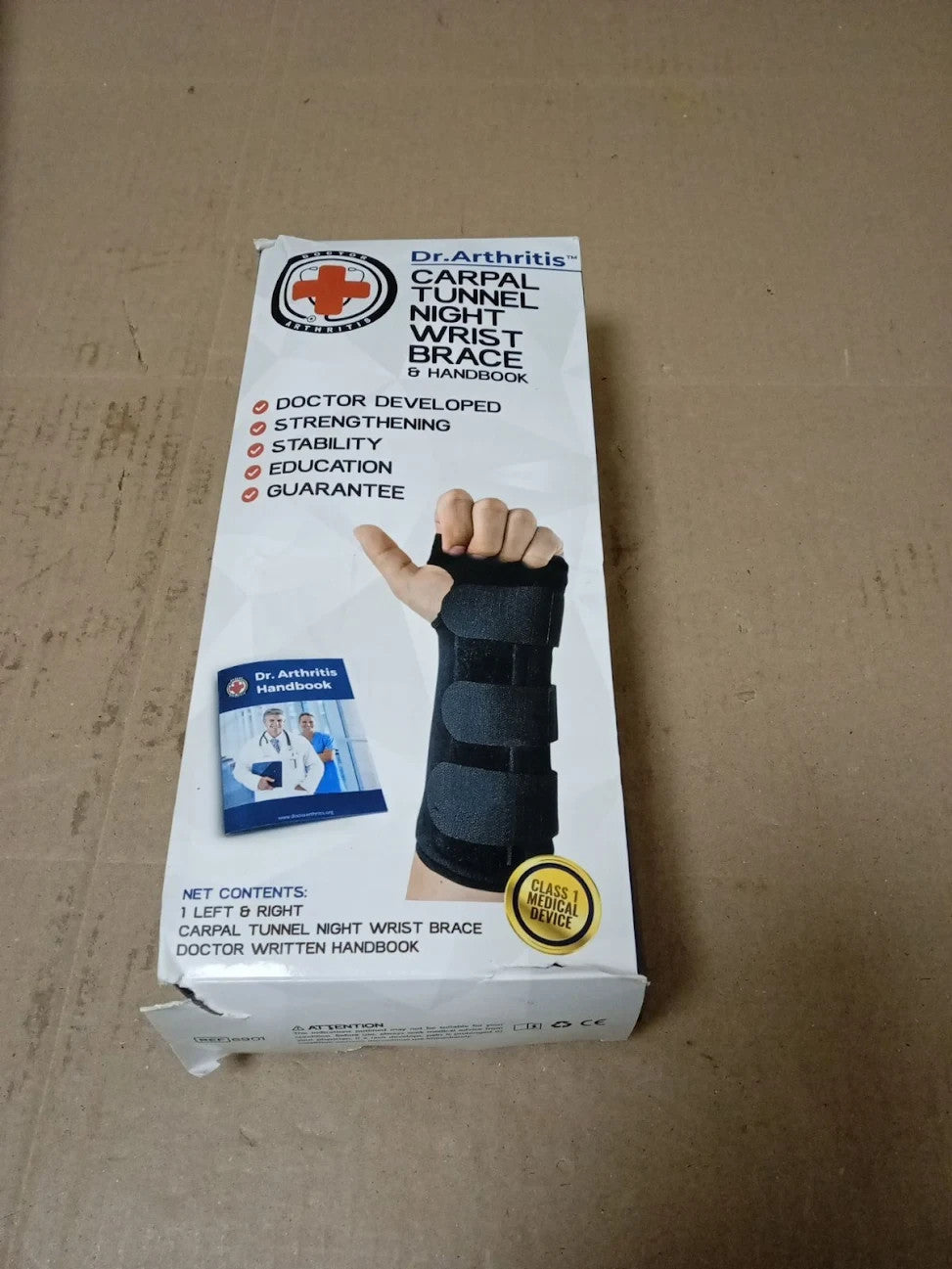 Dr Arthritis Doctor Carpal Tunnel Wrist Supports Left Right Hand 2 Pieces New
