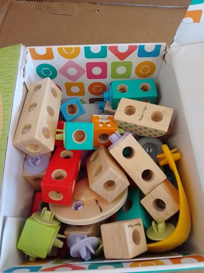 Melissa Doug Blockables Town Snap Play Educational Toy Set Children 2+ New