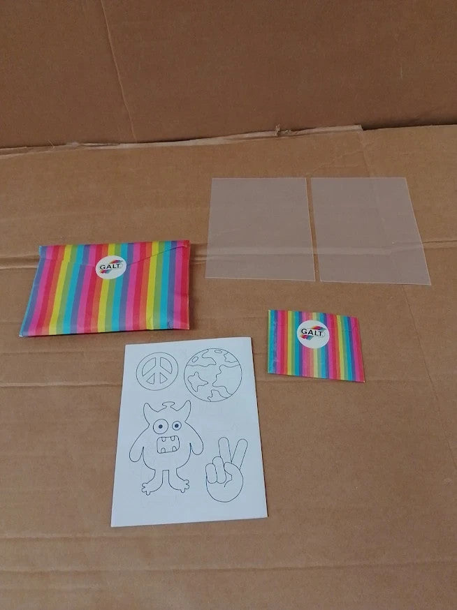 Galt Jelly Stickers Craft Kit Kids DIY Art Set Templates Colours Ages 5+ New