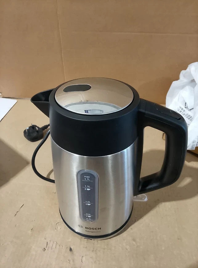 Bosch DesignLine Plus TWK4P440GB Stainless Steel Cordless Kettle 1.7L 3000W