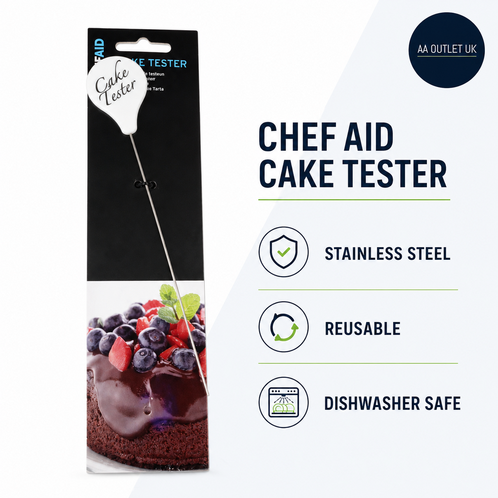 Chef Aid Metal Cake Tester Stainless Steel Reusable Perfect Testing Freshly Bake