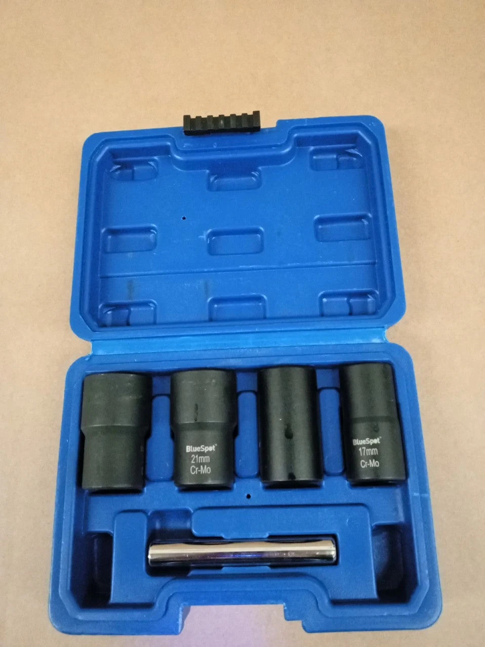 Blue Spot Tools 01533 5 Pieces Locking Wheel Nut Remover Set Chrome Steel