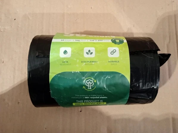 Ecobag 50 Pack Strong Heavy Duty Refuse Sacks Recyclable Bin Bags 736x990mm
