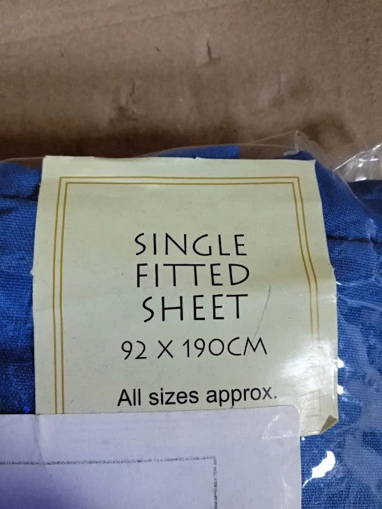 Aimane Single Fitted Sheet 90x190cm Non Iron Percale Easy Care Poly Cotton New