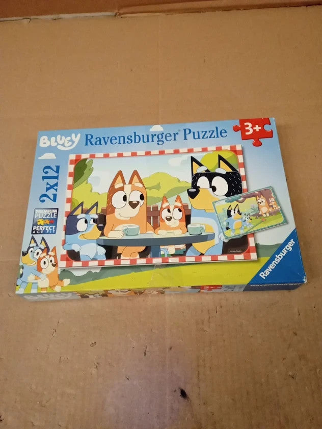 Ravensburger Kinderpuzzle 2x12 Teile Bluey Family Time 3+ New