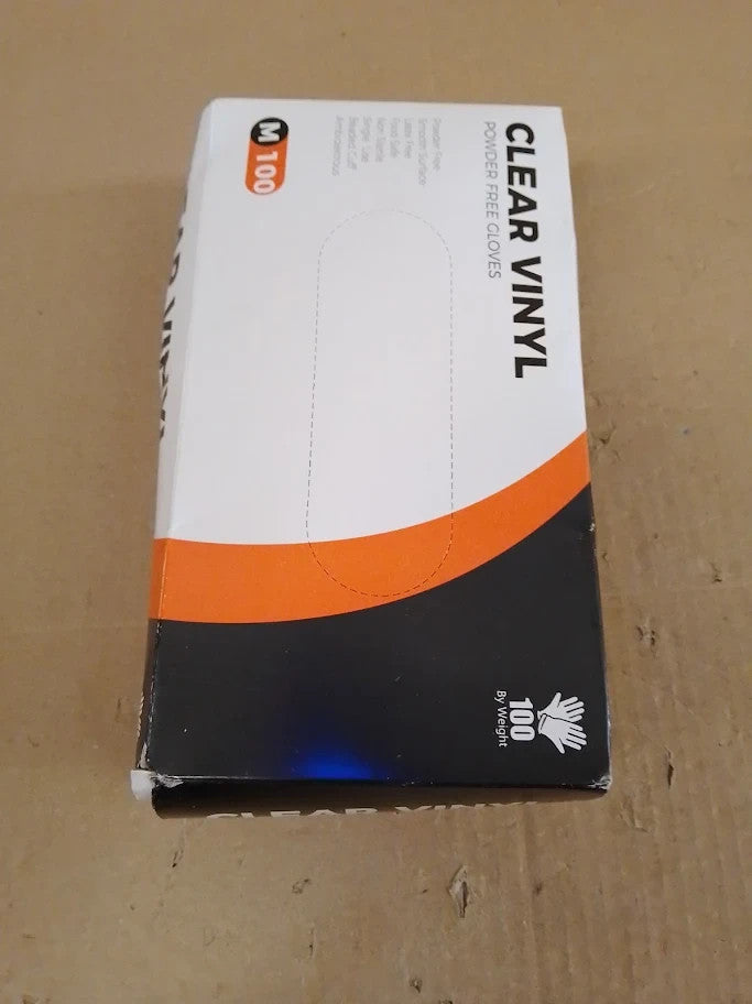 Praima Clear Vinyl Gloves 100 Count Disposable Kitchen Food Medium New