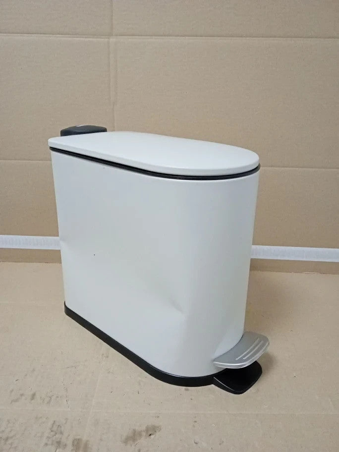 Beldray Bathroom Pedal Bin 5Litre Small Toilet Bin Soft Closing Lid Grey