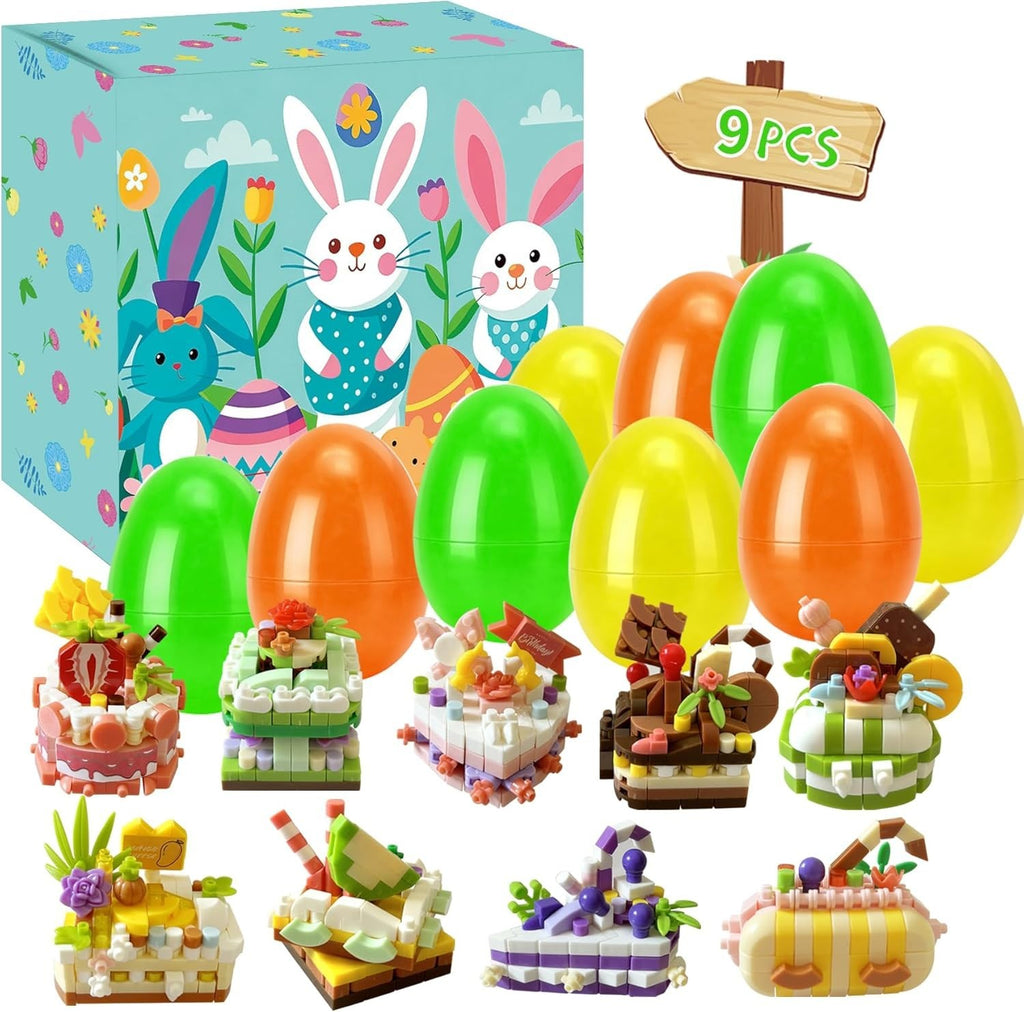 Aevyngx Prefilled Easter Eggs Building Blocks Toys Inside 9pcs 17x16x7.5cm New