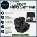 VANSHEIM 185x185cm Outdoor Sandpit Cover Waterproof UV Resistant Sandbox Cover