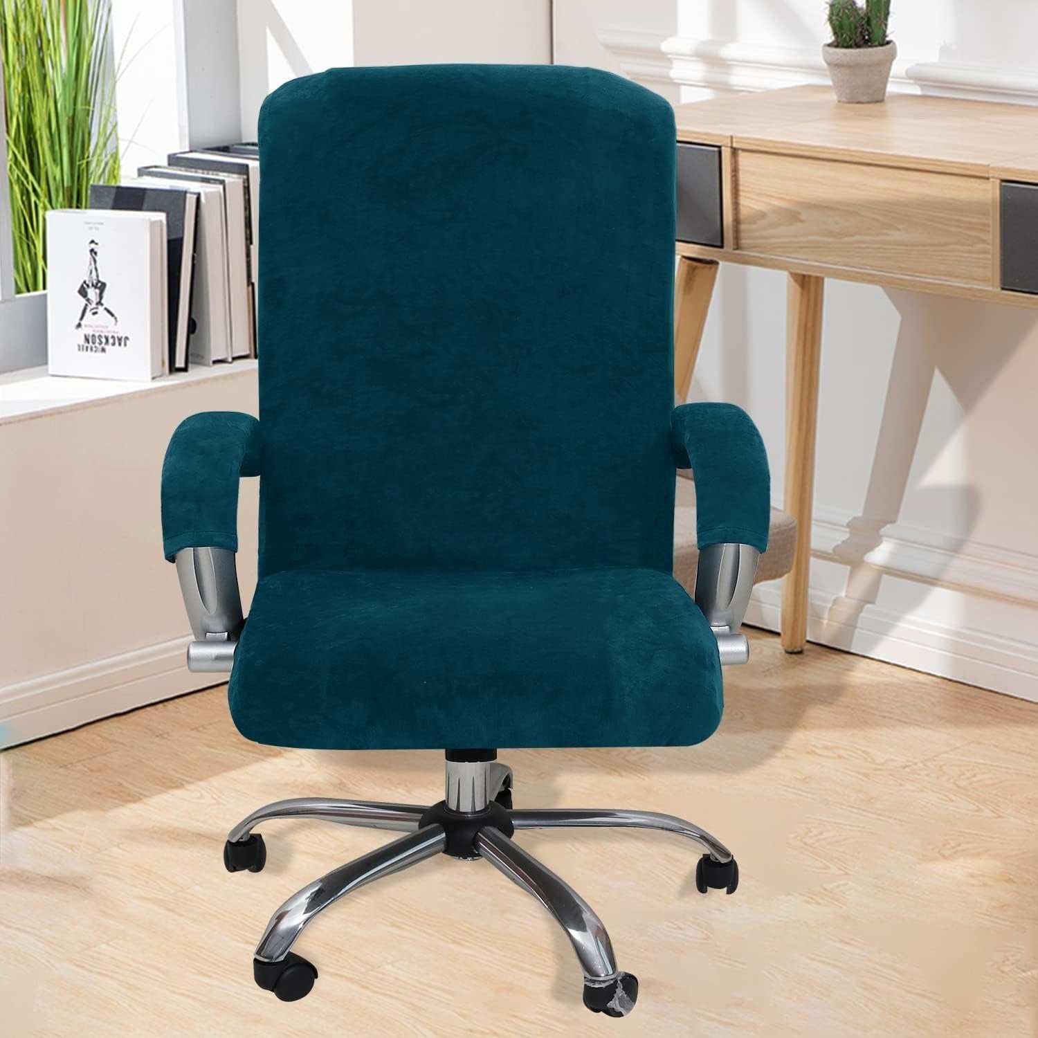 Velvet Office Chair Cover Stretch Computer Desk Armchair Covers 45x45x58cm New